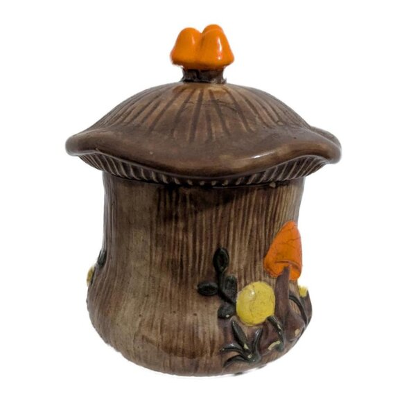 Vintage 1978 Mushroom Kitchen Canister/Small Cookie Jar by Arnel's Ceramics - Picture 3 of 8